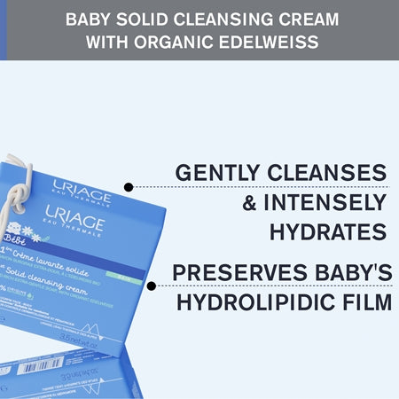 Uriage Bébé 1St Solid Cleansing Cream Creamy Soap For Soft And Smooth Skin 