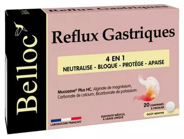 Belloc Gastric Reflux 4In1 20 Chewable Tablets