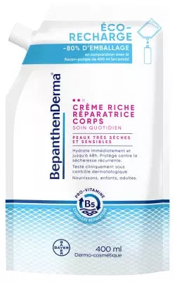Bepanthen Derma Rich Body Repair Cream Eco-Refill 400Ml