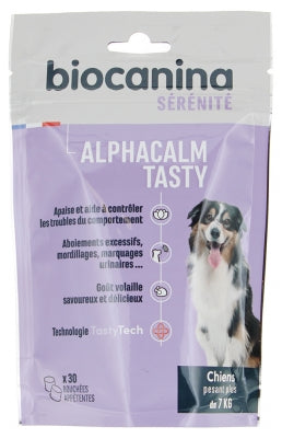 Biocanina Alphacalm Tasty Dogs +7 Kg 30 Bites