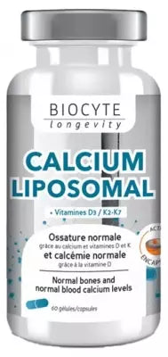 Biocyte Calcium Liposomal + Vitamins D3/K2 60 Capsules