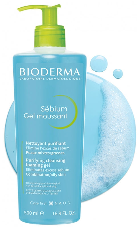 Bioderma Sébium Purifying Cleansing Foaming Gel 500Ml