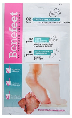 Biogenya Benefeet 2 Exfoliating Foot Gloves + Moisturising Cream