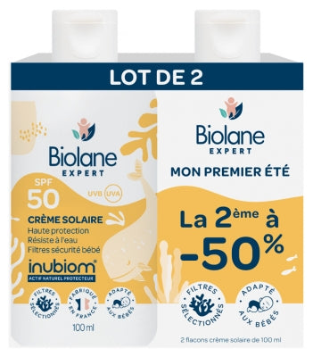 Biolane Expert Sun Cream Spf50 2 X 100 Ml Pack