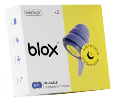 Blox Sleep & Focus Reusable Earplugs 1 Pair