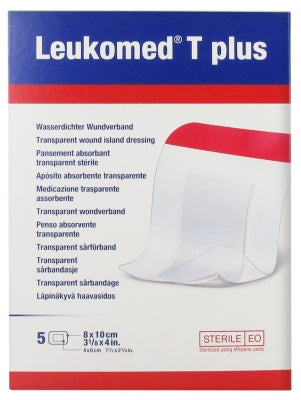 Essity Leukomed T Plus 5 Absorbent Transparent Sterile Dressings 8 X 10 Cm