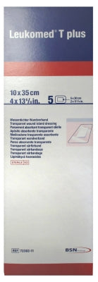 Essity Leukomed T Plus 5 Transparent Sterile Absorbent Dressings 10 X 35Cm