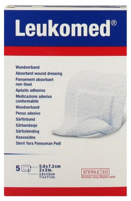 Essity Leukomed 5 Non-Woven Absorbent Dressings 5 X 7.2Cm