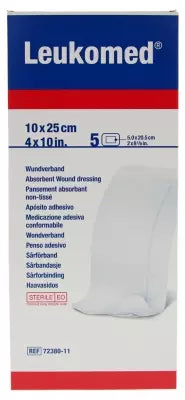 Essity Leukomed 5 Non-Woven Absorbent Dressings 10 X 25Cm