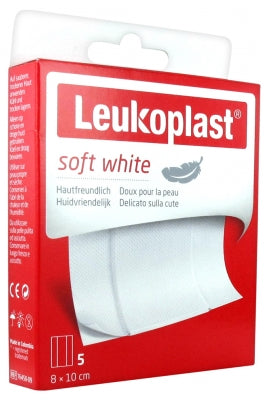 Essity Leukoplast Soft White 5 Dressings 8 X 10 Cm