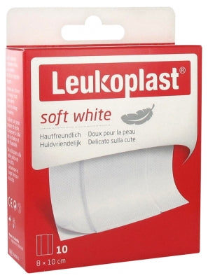 Essity Leukoplast Soft White 10 Dressings 8 X 10Cm