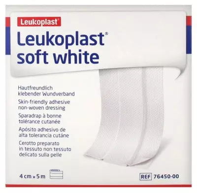 Essity Leukoplast Soft White Plaster With Good Skin Tolerance 4Cm X 5M