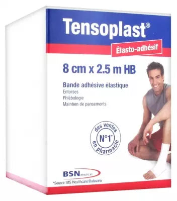 Essity Tensoplast Adhesive Stretching Bandage 8Cm X 2,5M Hb