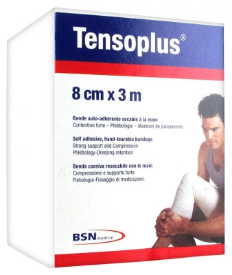 Essity Tensoplus Self-Adhesive Hand-Tearable Bandage 8Cm X 3M