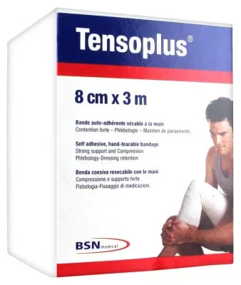 Essity Tensoplus Self-Adhesive Hand-Tearable Bandage 8Cm X 3M