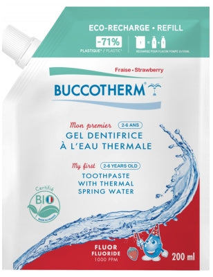 Buccotherm My First Organic Strawberry Thermal Water Toothpaste Eco-Refill 200Ml