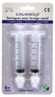 Calindoo Nasal Washing Syringes – 2 Reusable Syringes for Safe Sinus Rinse & Nasal Irrigation