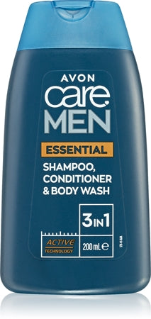 Avon Care Men Essential 3-In-1 Shampoo, Conditioner & Shower Gel 