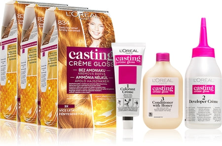 L’Oréal Paris Casting Crème Gloss Hair Colour Economy Pack 834 Golden Caramel 