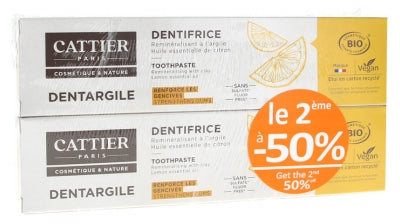 Cattier Dentargile Gums Toothpaste Organic 2 X 75Ml