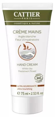 Cattier Hand Cream Ultra-Nourishing Organic 75Ml