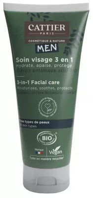 Cattier Men 3-In-1 Face Care Organic 50Ml