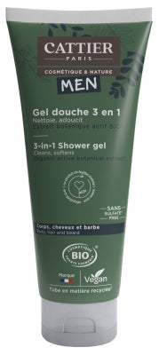 Cattier Men Organic 3-In-1 Shower Gel 200Ml