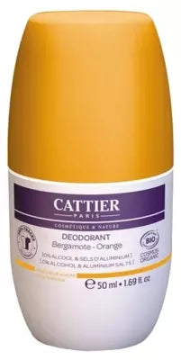 Cattier Organic Roll-On Deodorant Bergamot Orange 50Ml