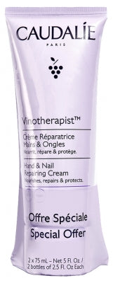 Caudalie Vinotherapist Hand & Nail Repairing Cream 2 X 75Ml