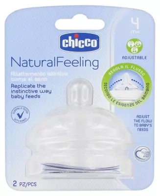 Chicco Natural Feeling 2 Teats Variable Flow 4 Months And +