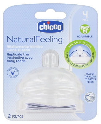 Chicco Natural Feeling 2 Teats Variable Flow 4 Months And +