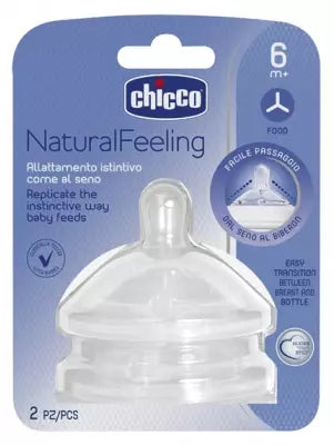 Chicco Natural Feeling 2 Meal Flow Teats 6 Months And +