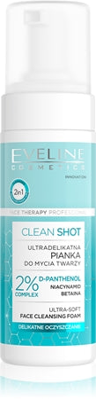 Eveline Cosmetics Clean Shot 2% Panthenol Complex Gentle Cleansing Foam With Soothing Effect