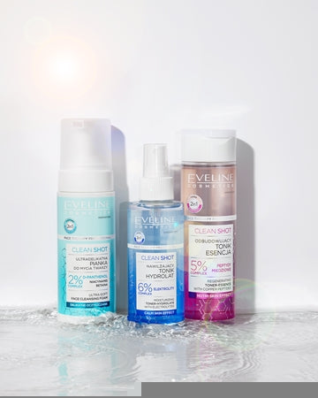 Eveline Cosmetics Clean Shot 2% Panthenol Complex Gentle Cleansing Foam With Soothing Effect