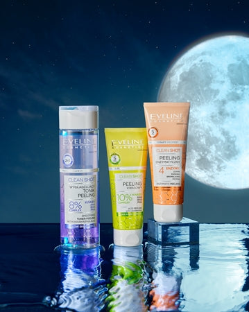 Eveline Cosmetics Clean Shot 8% Complex Of Hydroxy Acids Smoothing Toner With Exfoliating Effect