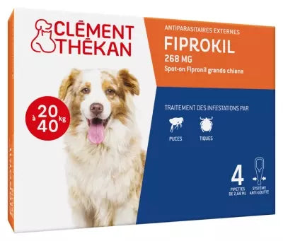 Clément Thékan Fiprokil 268Mg Large Dogs 4 Pipettes