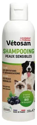 Clément Thékan Vétosan Organic Sensitive Skin Shampoo For Cats And Dogs 200 Ml