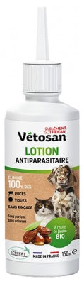 Clément Thékan Vétosan Organic No-Rinse Pest Control Lotion For Dogs And Cats 150 Ml