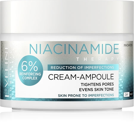 Eveline Cosmetics Cream-Ampoule Niacinamide Moisturising Cream To Treat Skin Imperfections