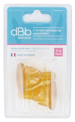 Dbb Remond 2 Rubber New Born Nipples 0-4 Months