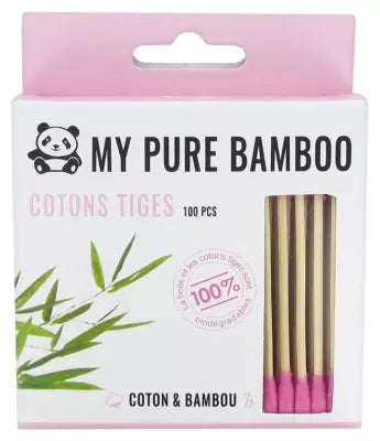 Denti Smile My Pure Bamboo Cotton Buds Coloured 100 Pieces