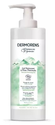 Dermorens Thermal Water Cleansing Gel Face & Body Combination To Oily Skin Organic 500 Ml