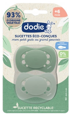 Dodie 2 Anatomic Soothers Eco-Developed 6 Months And +