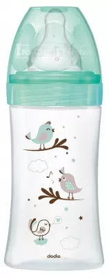 Dodie Glass Baby Bottle Initiation+ 270Ml Flow 2 0-6 Months