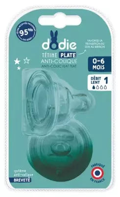 Dodie Sensation+ 2 Flat Teats Large Neck 0-6 Months Debit 1 Slow