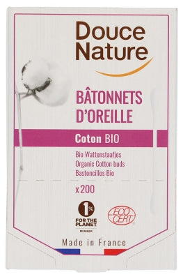 Douce Nature Organic Cotton Ear Sticks 200 Units