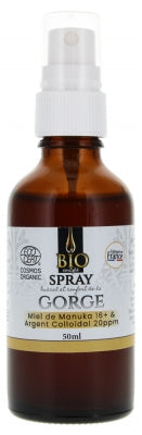 Dr. Theiss Organic Manuka Honey Throat Spray 16+ And Colloidal Silver 20 Ppm 50Ml