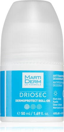 Martiderm Driosec Dermoprotect Roll-On Antiperspirant Deodorant That Prevents White And Yellow Stains 