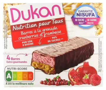 Dukan Cranberries Pomegranate Raspberry Bars 4 Bars