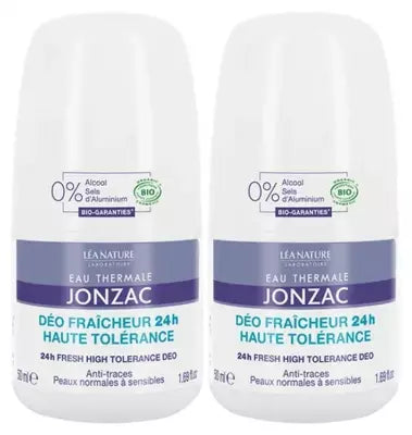 Eau De Jonzac 24H Fresh High Tolerance Deo Organic 2 X 50Ml